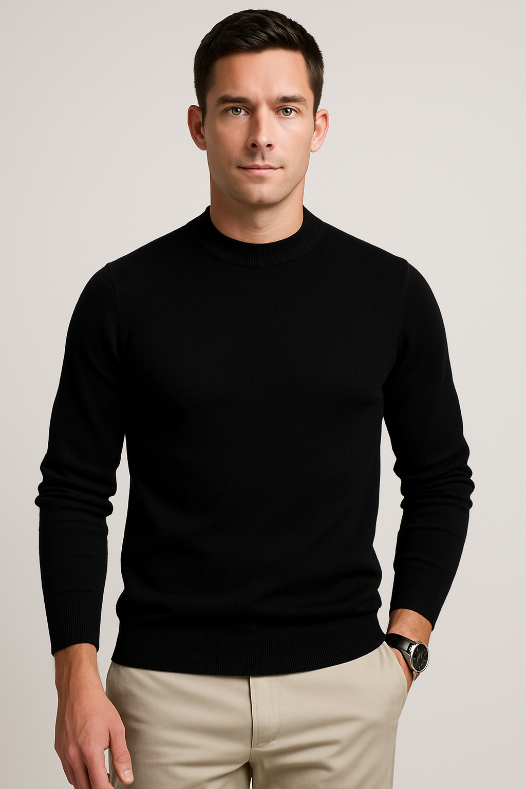 Pullover Herren | Langarm Normalschnitt Gerade Form