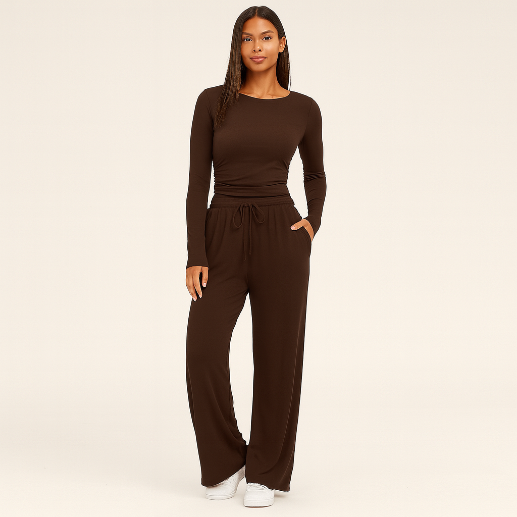 Damen Freizeit-Set | Zweiteiliges Oberteil und Hose