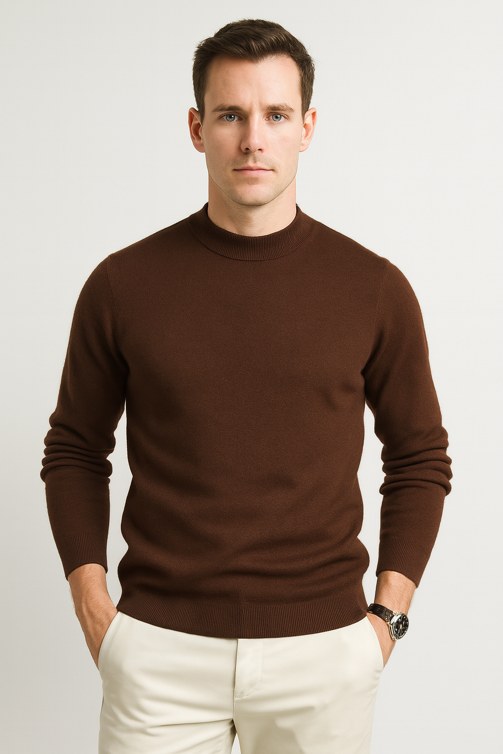 Pullover Herren | Langarm Normalschnitt Gerade Form