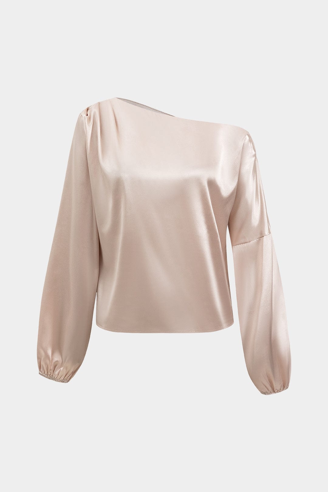 Bluse Damen | Asymmetrischer Ausschnitt mit langen Ärmeln