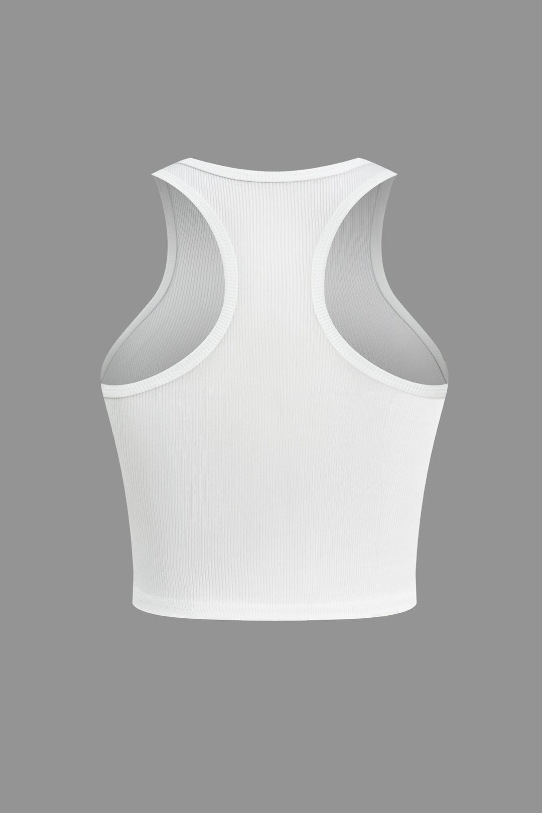 Damen Crop Top | Hoher Ausschnitt mit schmaler Trägerführung