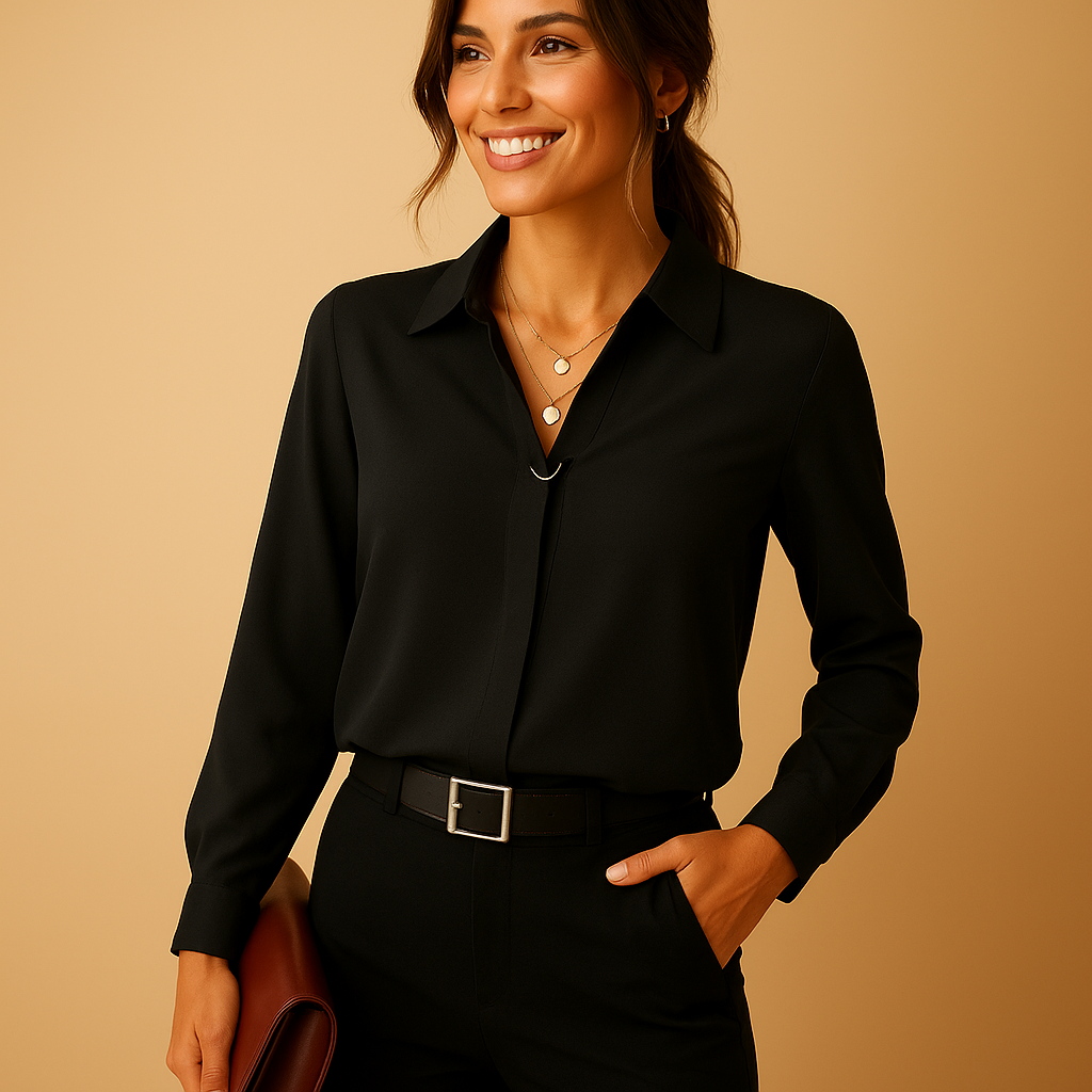 Damen Bluse | schlichte Ausführung mit geradem Schnitt