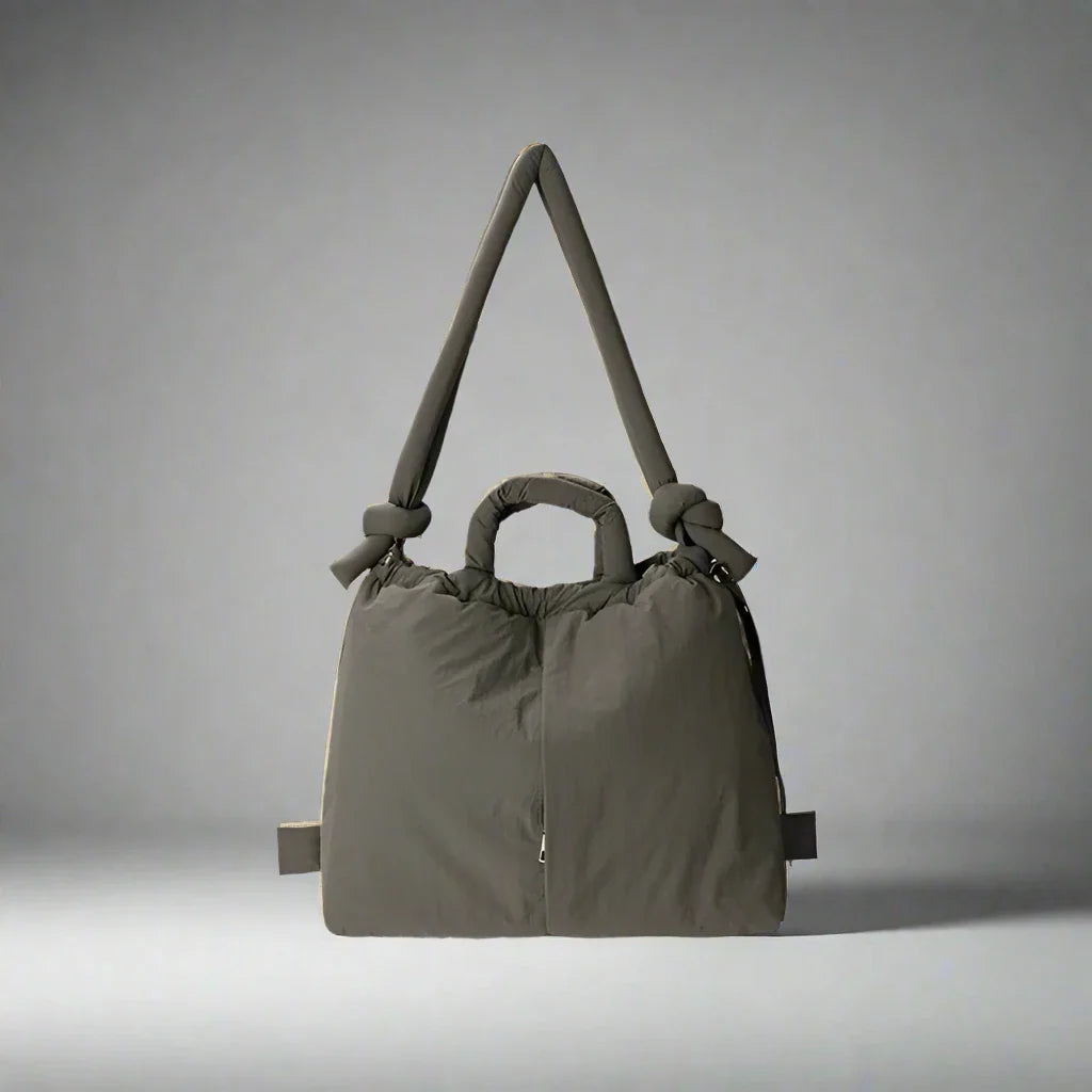 Handtasche Damen | Gepolsterte Form mit Kordelzug und Griff