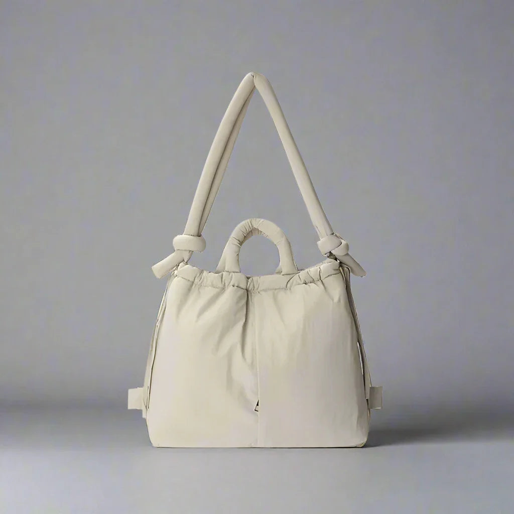 Handtasche Damen | Gepolsterte Form mit Kordelzug und Griff