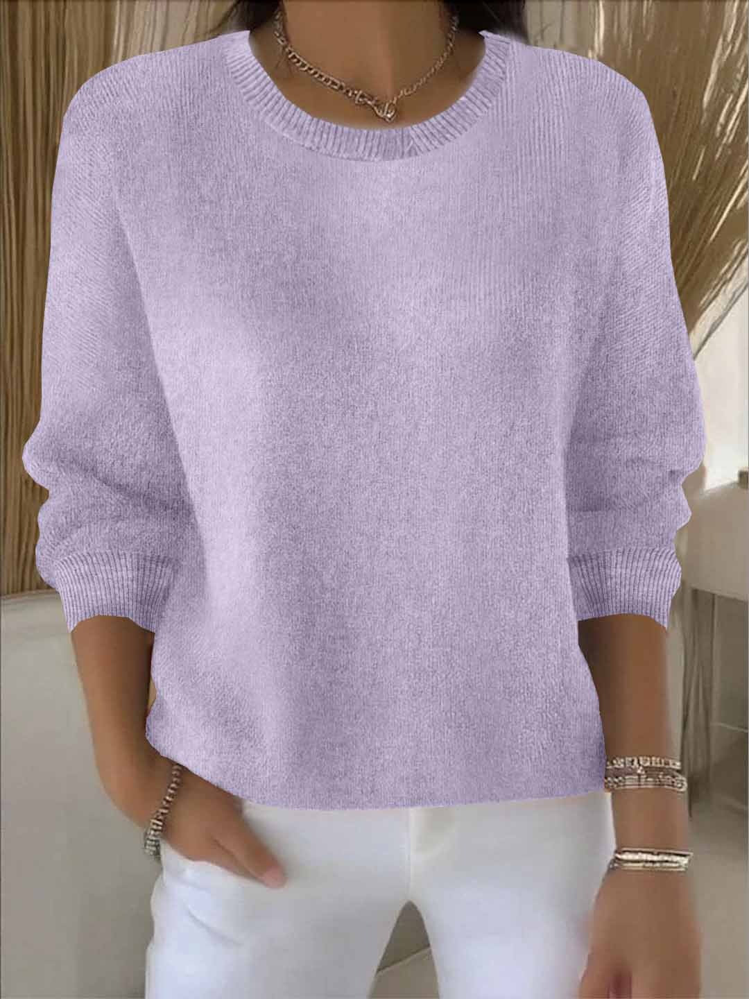 Damen Strickpullover | Rundhals mit lockerer Schnittform