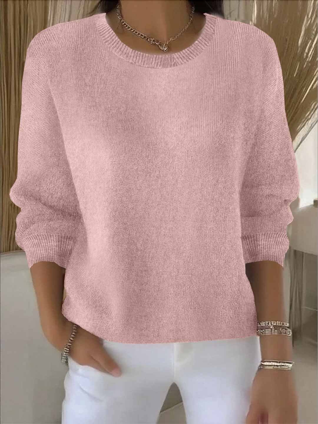 Damen Strickpullover | Rundhals mit lockerer Schnittform