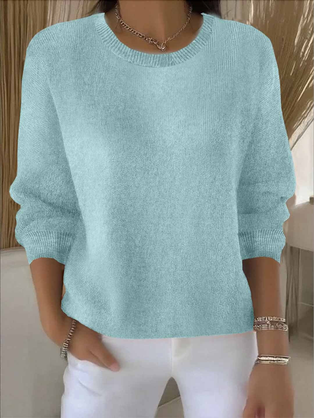 Damen Strickpullover | Rundhals mit lockerer Schnittform
