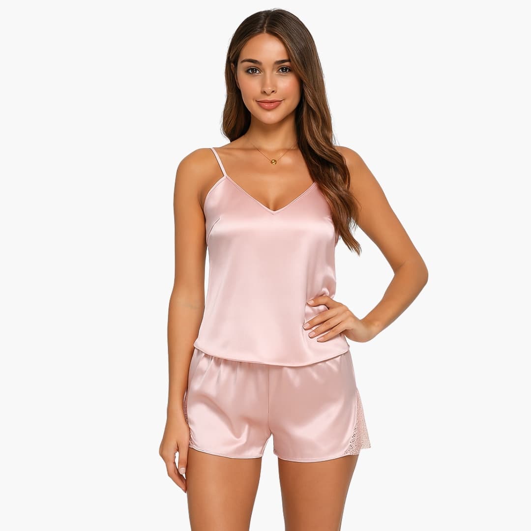 Nachtwäsche Set Damen | Trägertop mit kurzer Hose zweiteilig