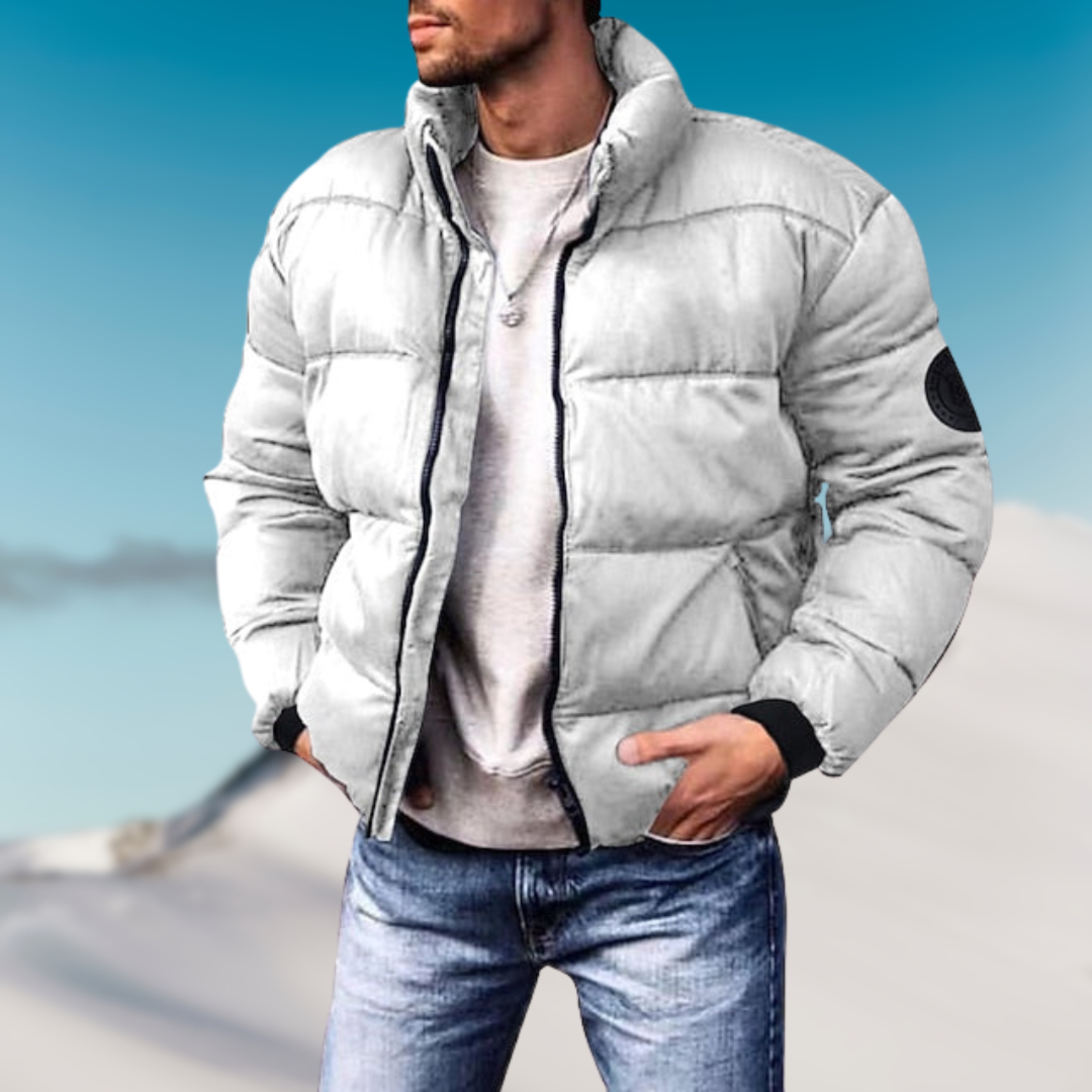 Herren Pufferjacke | integrierte Kapuze und gesteppter Aufbau