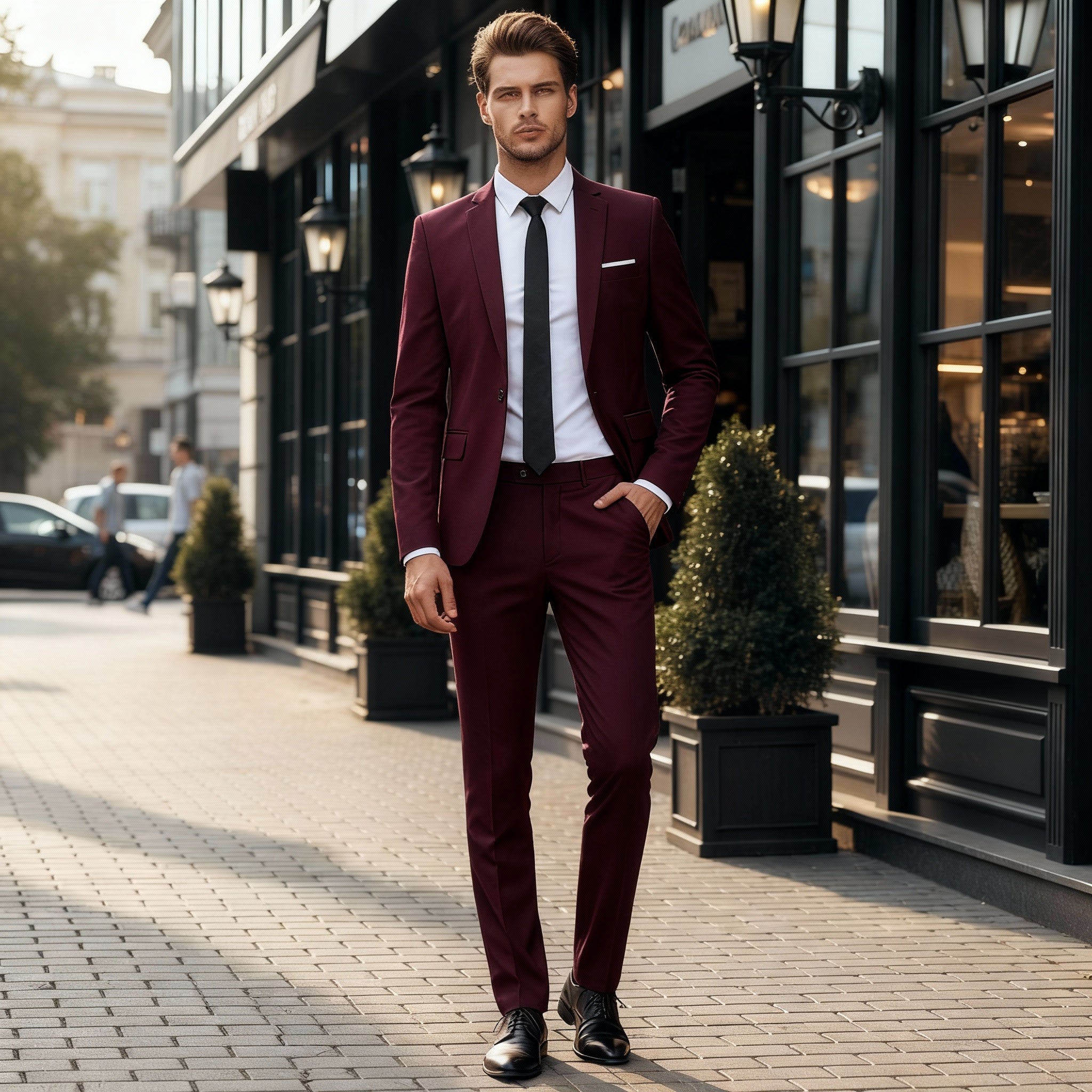 Anzug Herren | Reverssakko mit schmaler Hose