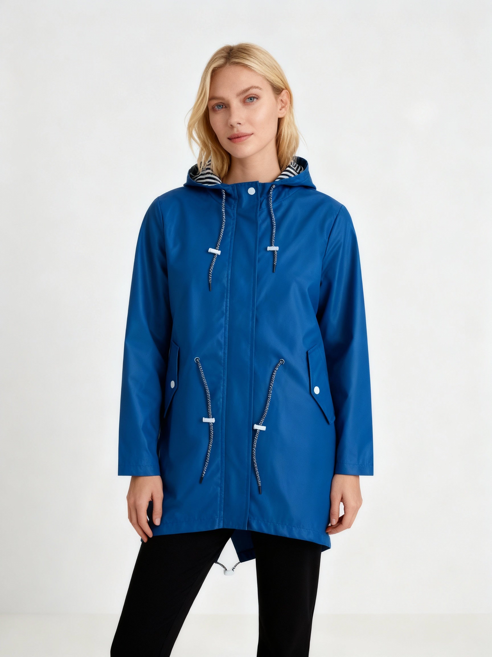 Jacke Damen | Kapuze mit Kordelzug und Druckknopftaschen