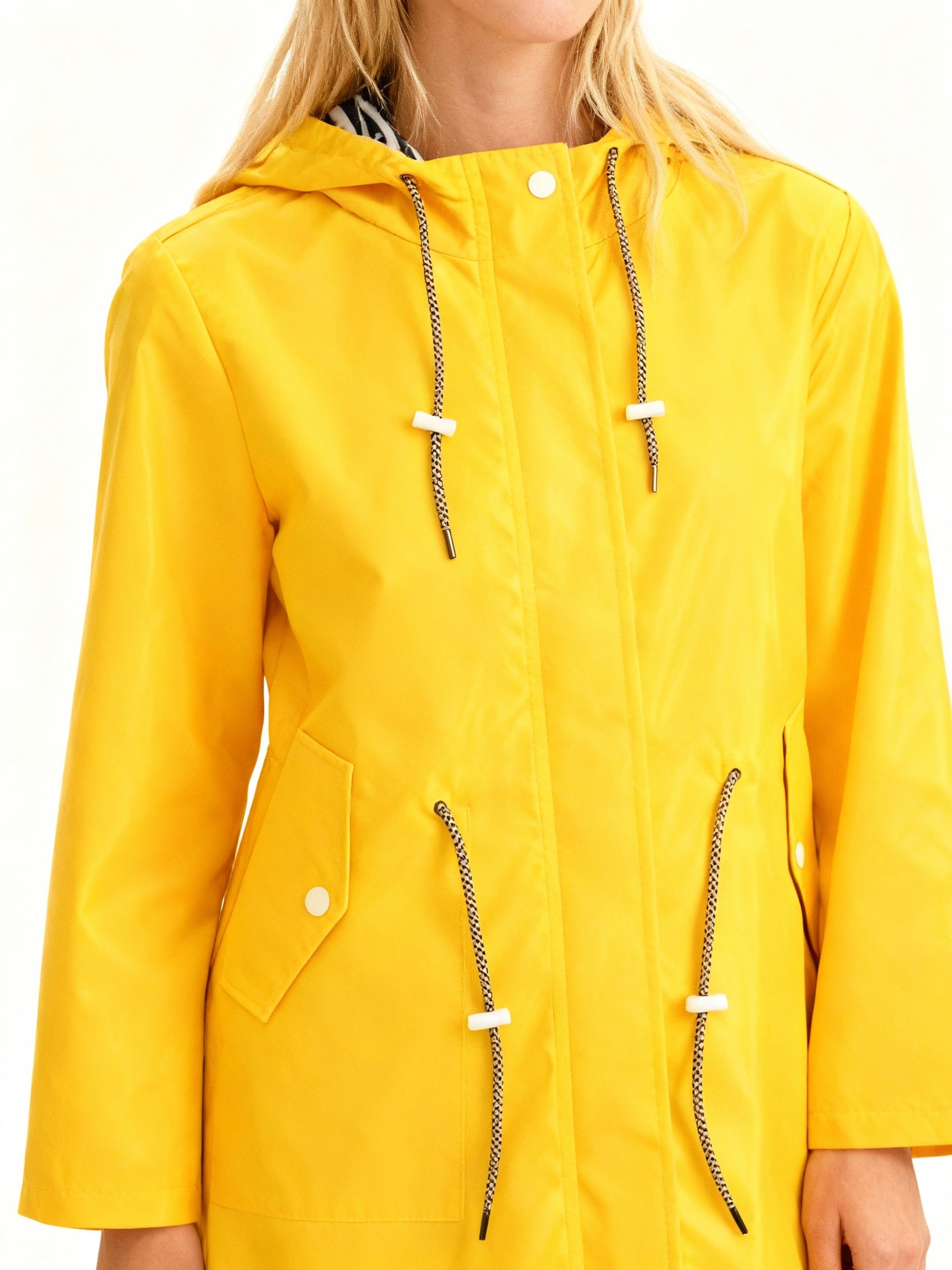 Jacke Damen | Kapuze mit Kordelzug und Druckknopftaschen