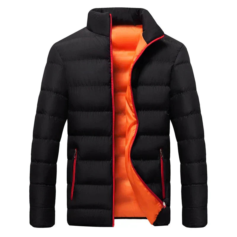 Herren Jacke | Horizontales Steppmuster mit Reißverschluss