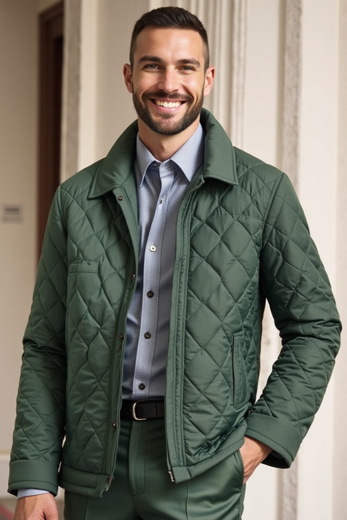 Herren Steppjacke | klassisch strukturierte Winterjacke
