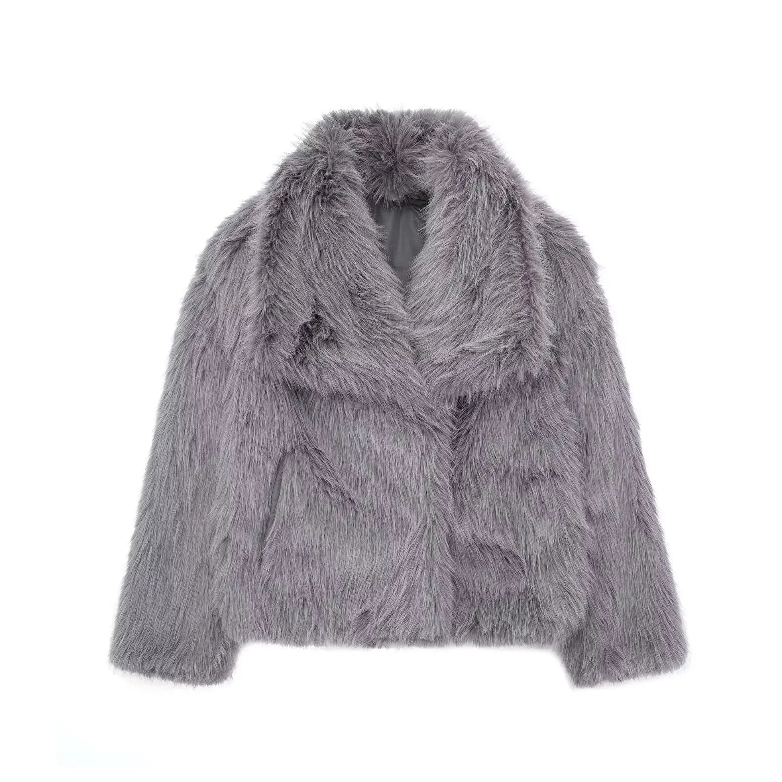 Damen Jacke | Kurze Form mit breitem Kragen und offener Front