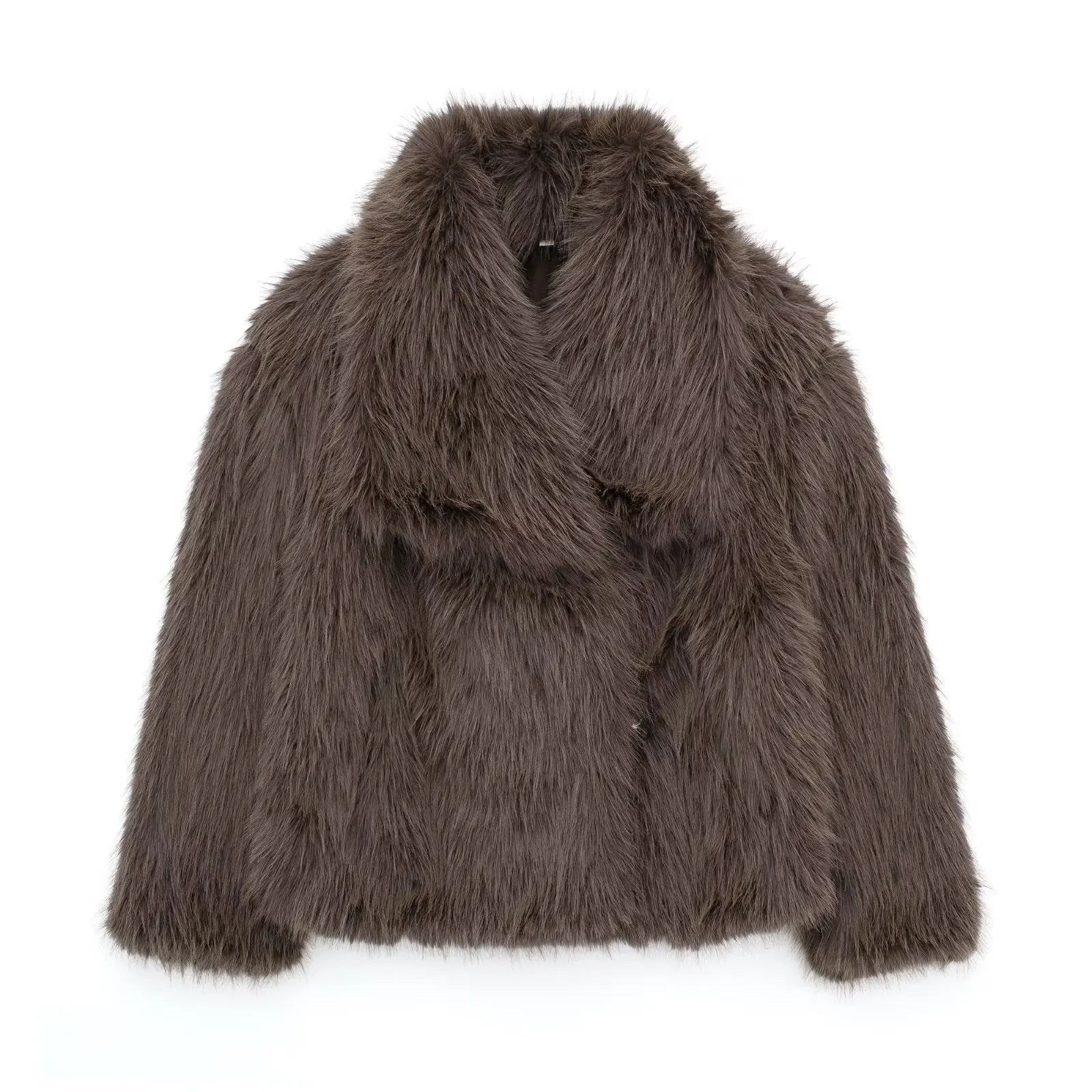 Damen Jacke | Kurze Form mit breitem Kragen und offener Front