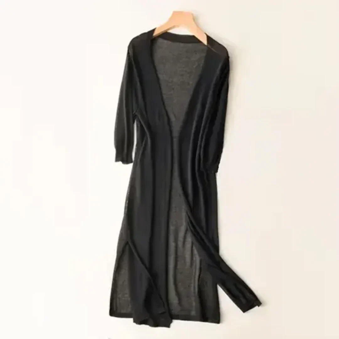 Strickjacke Damen | lange offene Frontform