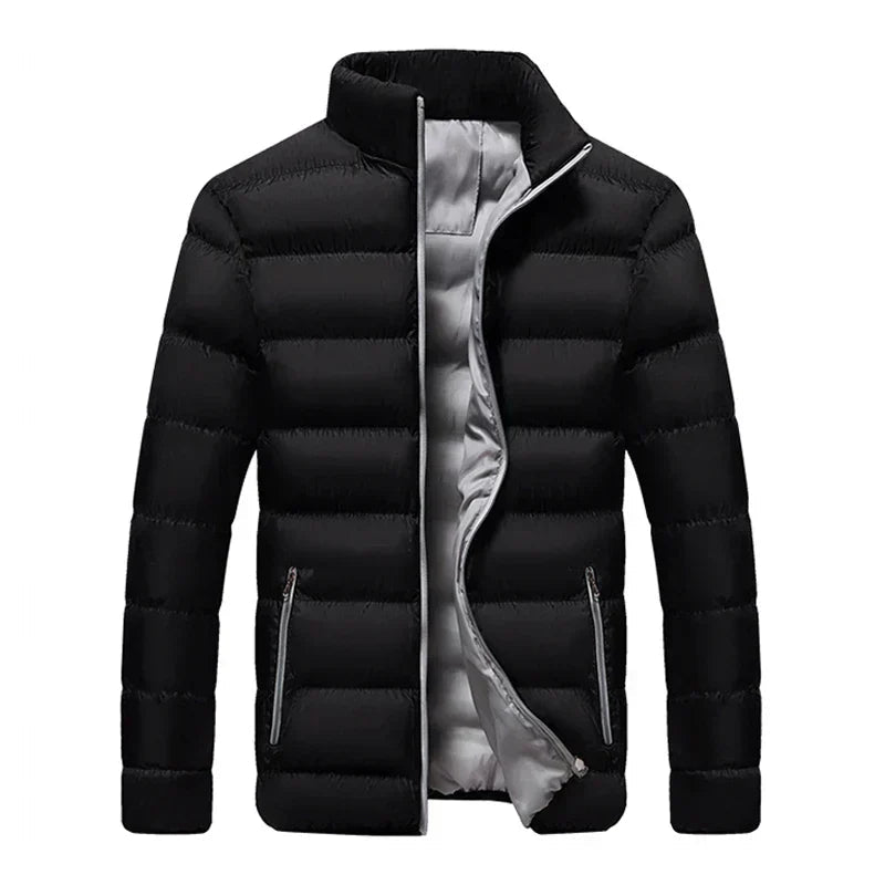 Herren Jacke | Horizontales Steppmuster mit Reißverschluss