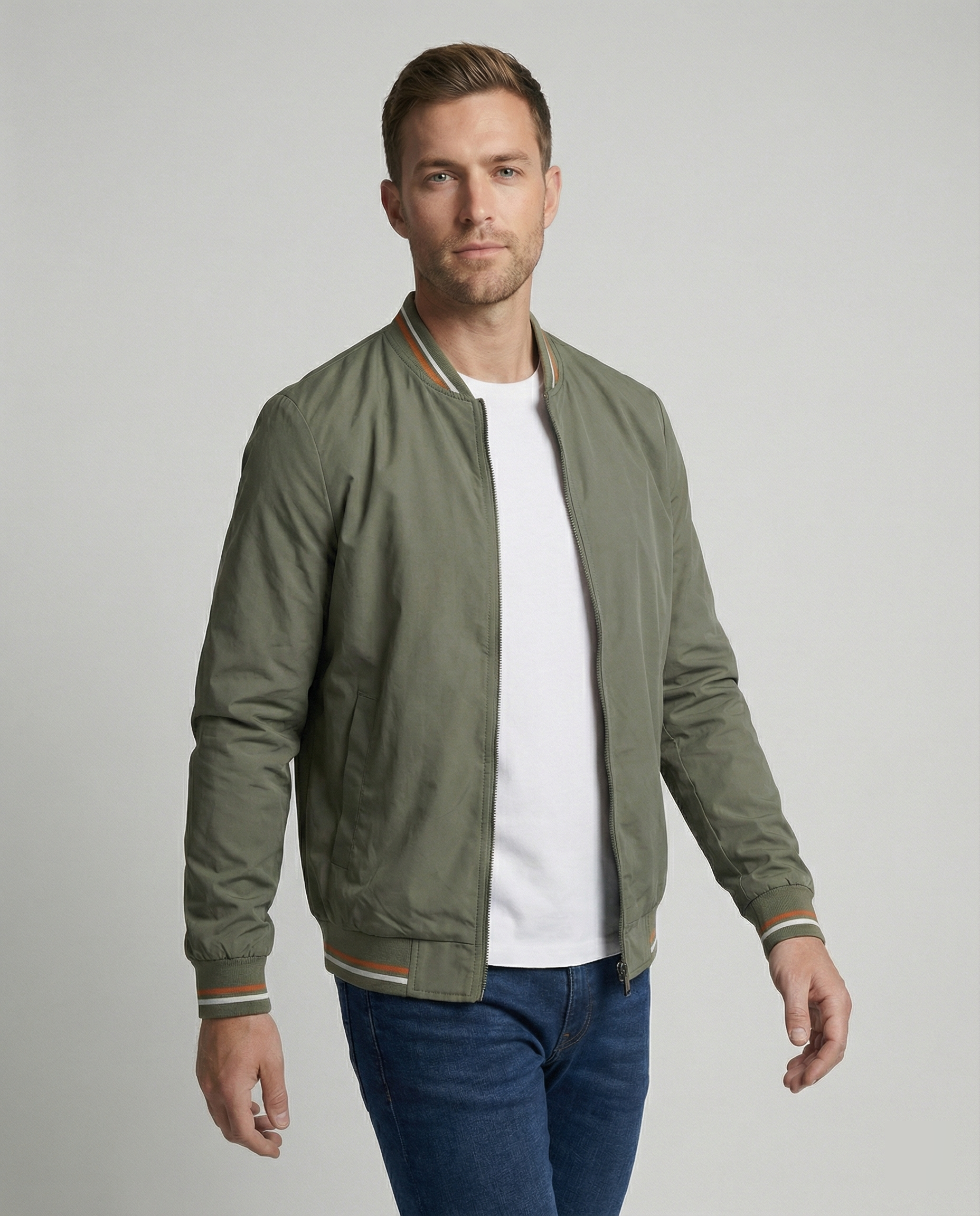 Jacke Herren | Reißverschluss mit Rippbündchen