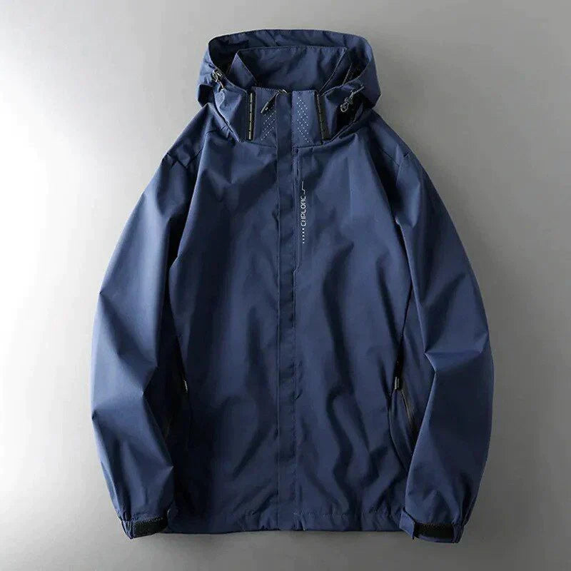 Herren Windjacke | Kapuze und durchgehender Reißverschlussabschluss