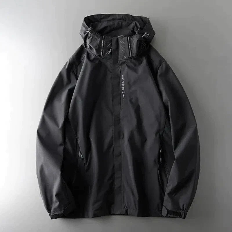 Herren Windjacke | Kapuze und durchgehender Reißverschlussabschluss