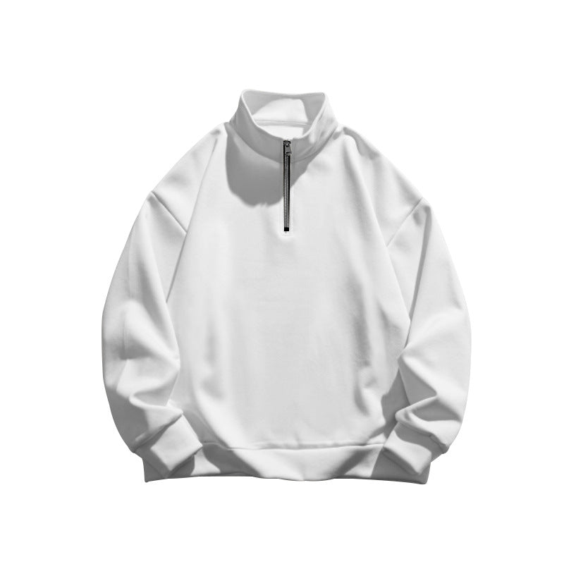 Herren Pullover | Stehkragen mit kurzem Reißverschluss