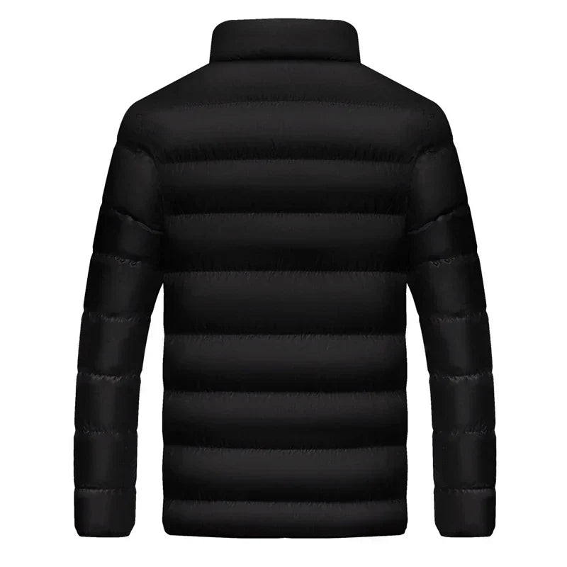 Herren Jacke | Horizontales Steppmuster mit Reißverschluss