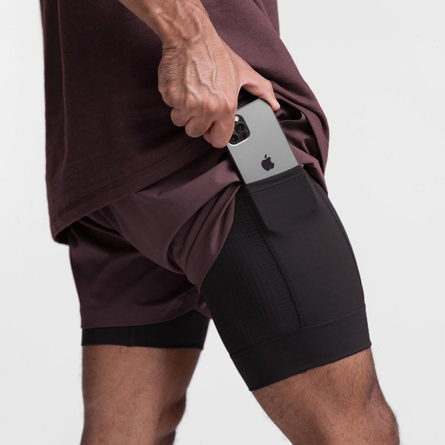 Shorts Herren | Kordelzugbund mit integrierter Innenhose