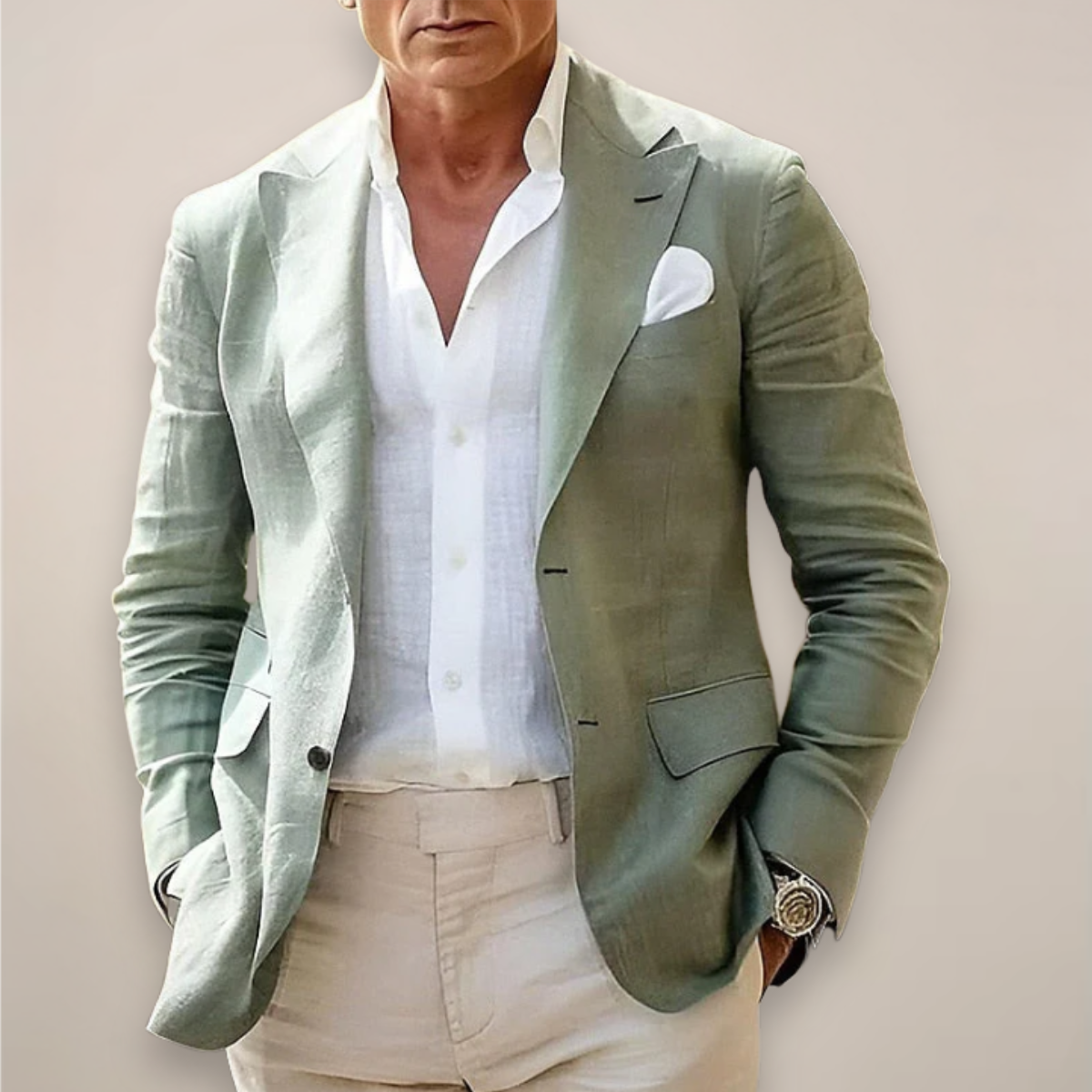 Herren Blazer | Schmale Form mit Revers und Knopfleiste
