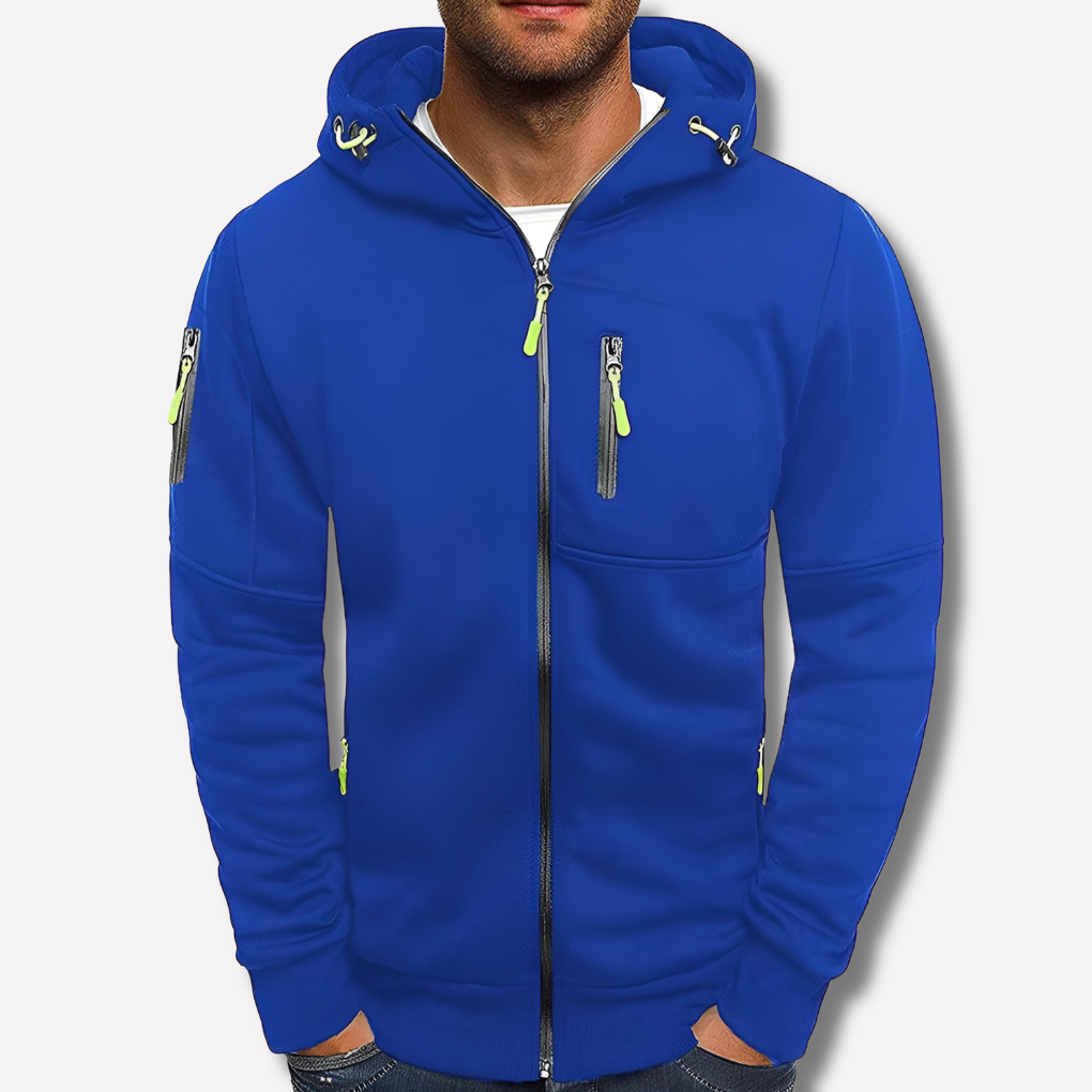 Herren Hoodie | Kapuze mit Reißverschluss und Brusttasche