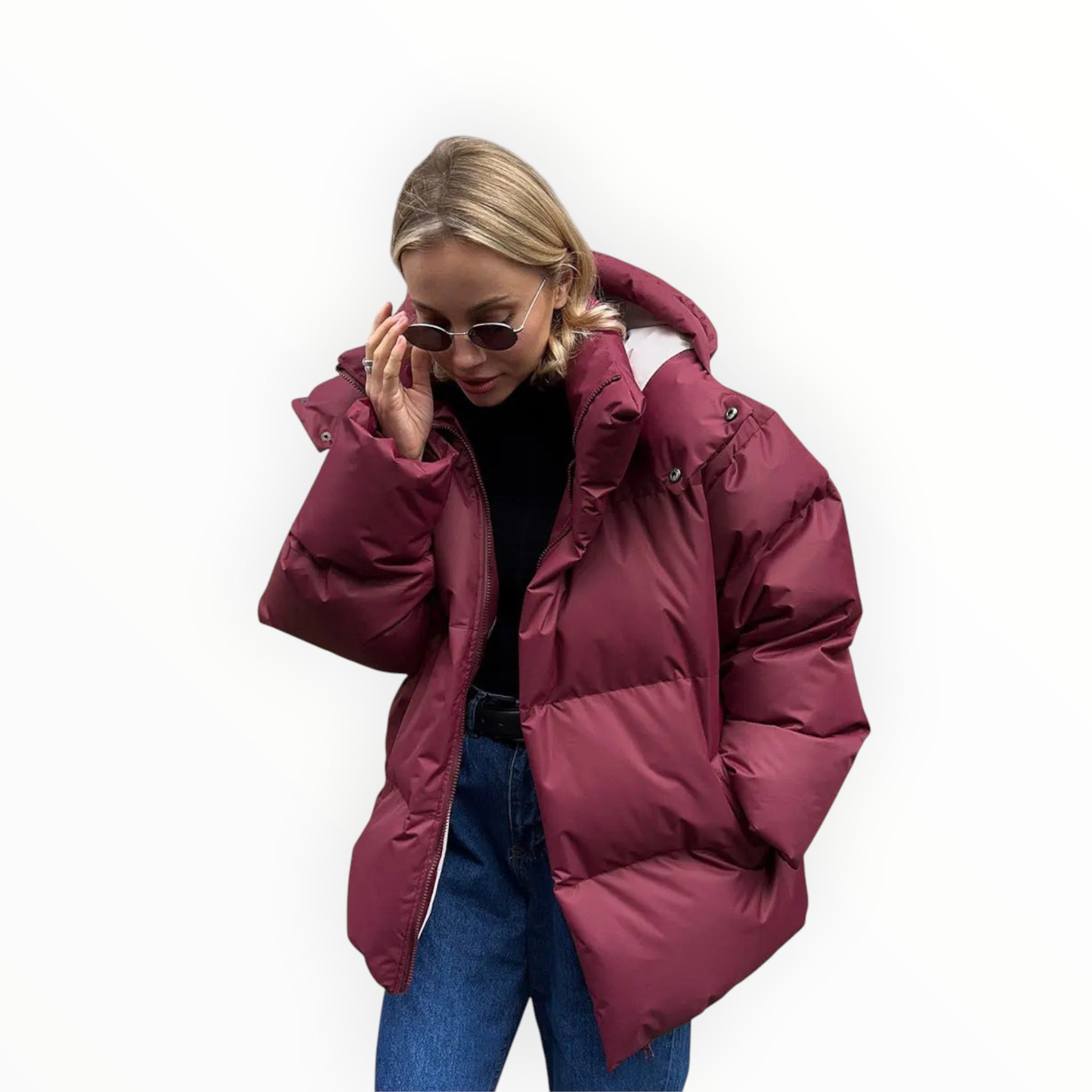Damen Pufferjacke | Lange geschlossene Form für täglichen Gebrauch