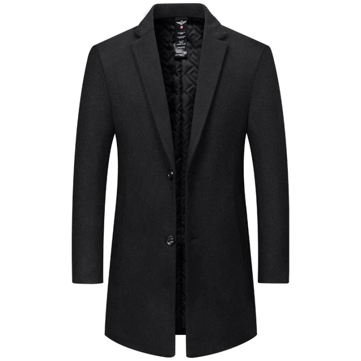 Herren Trenchcoat | gerader Aufbau mit klassischer Knopfleiste