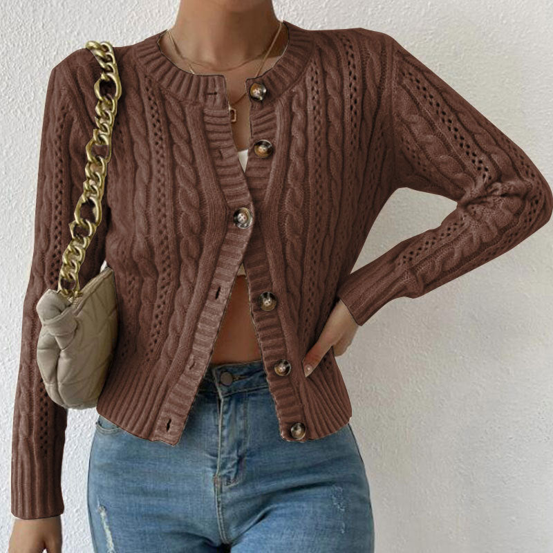 Damen Strickjacke | Knopfleiste mit strukturierter Oberfläche
