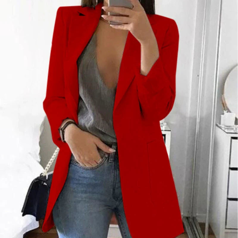 Damen Blazer | gerade Form mit langen Ärmeln