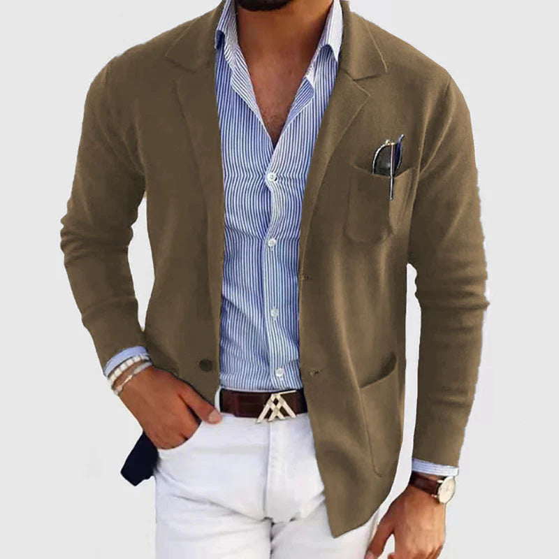 Herren Blazer | knöpfbare Front mit fallender Kragenlinie