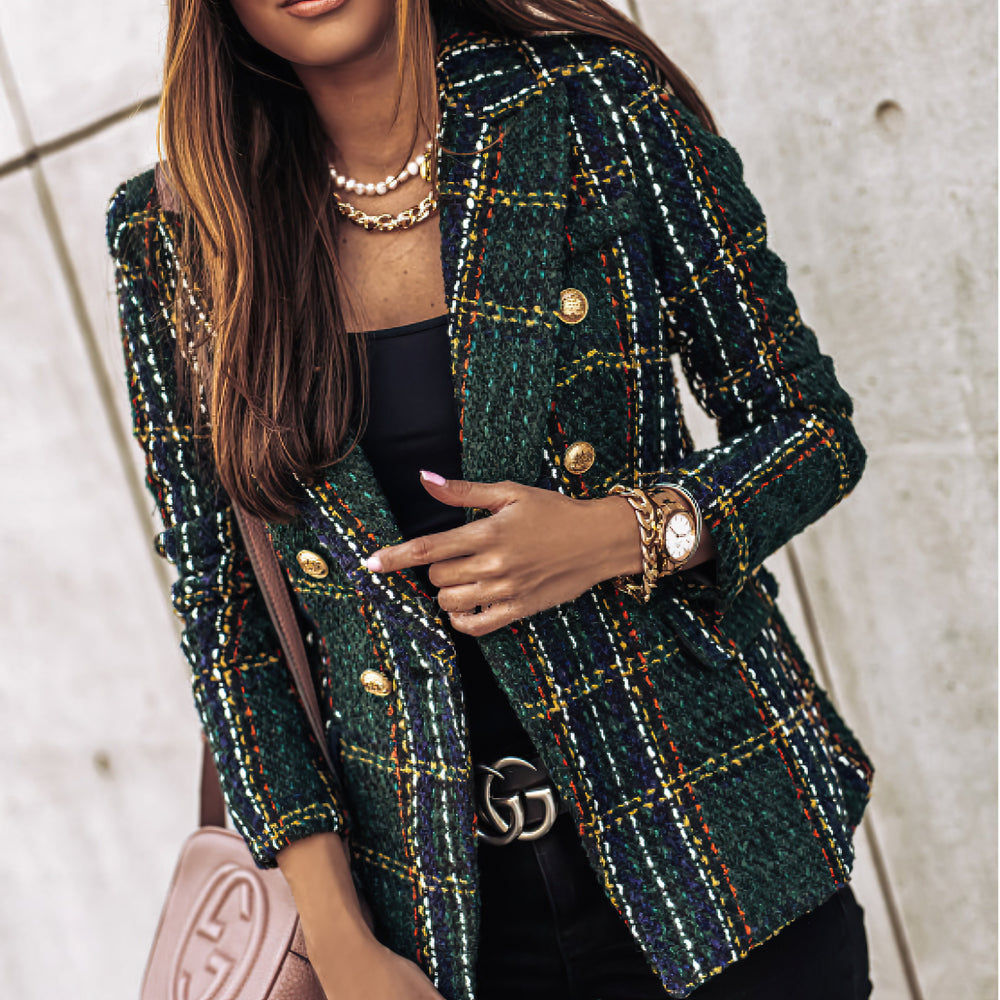 Damen Blazer | grob gestrickte Form mit Rautenmuster