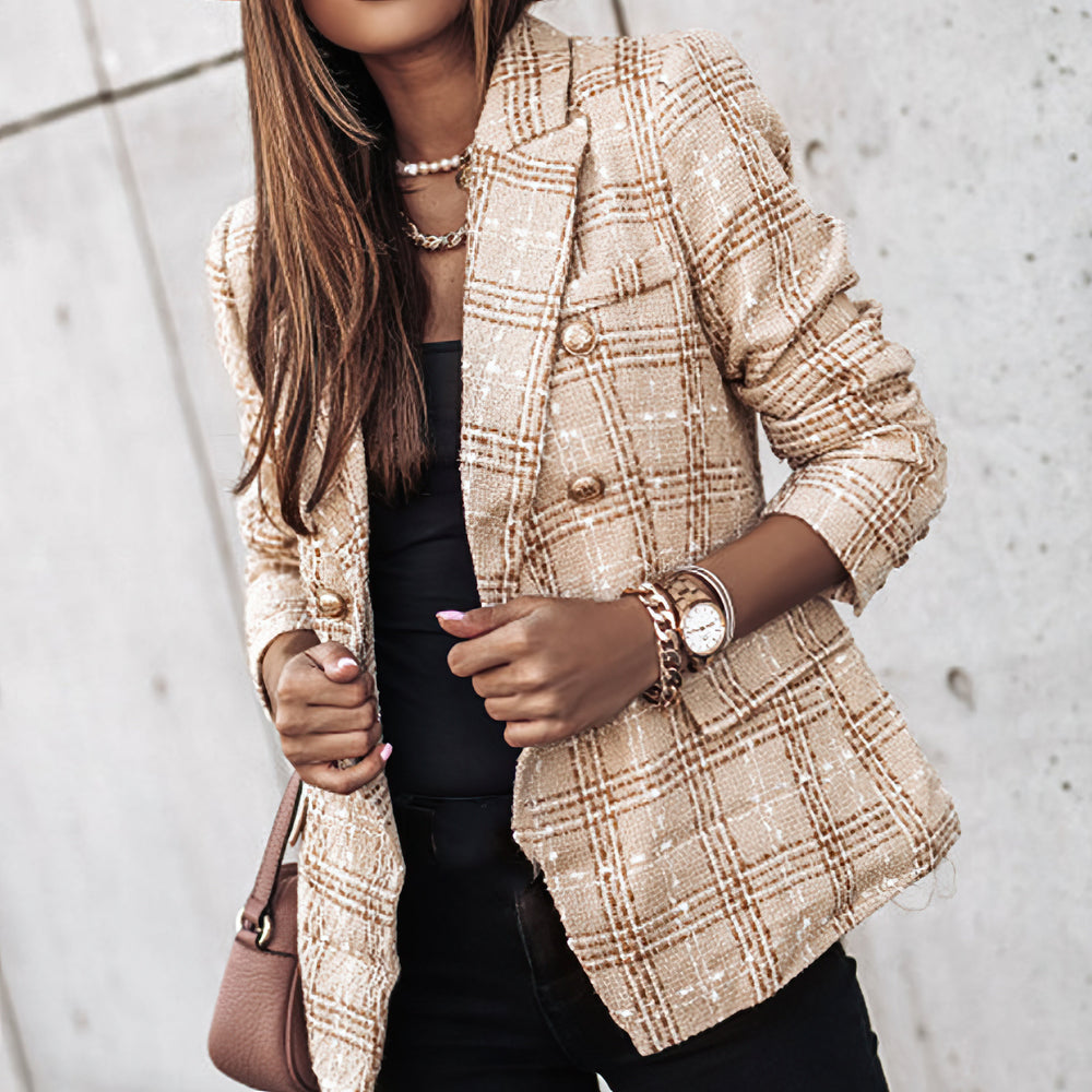 Damen Blazer | grob gestrickte Form mit Rautenmuster