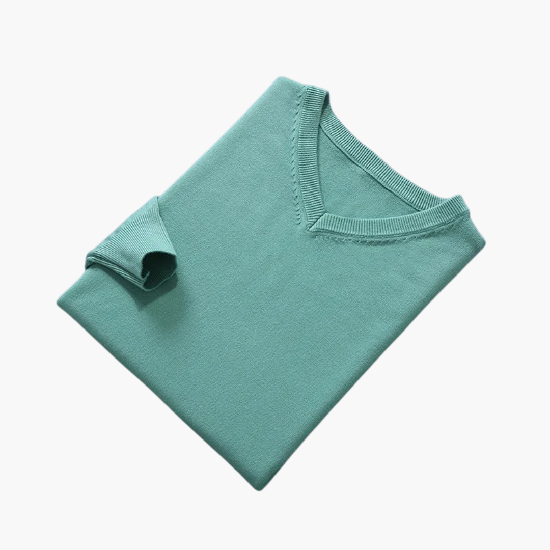 Herren Pullover | V-Ausschnitt mit Bündchenabschluss