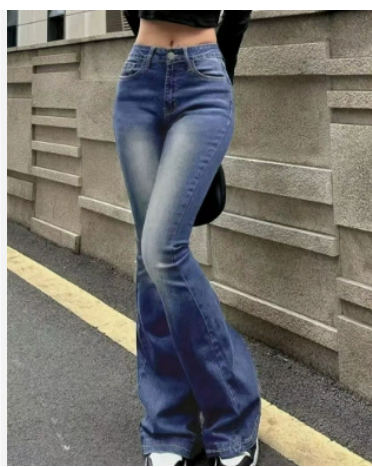 Damen Jeans | High-Waist mit ausgestelltem Beinprofil