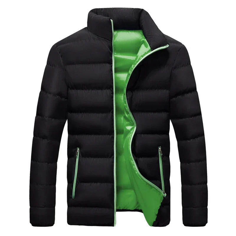 Herren Jacke | Horizontales Steppmuster mit Reißverschluss