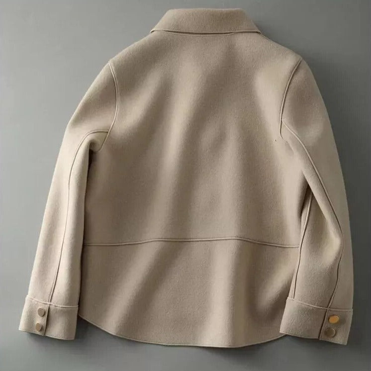 Damen Jacke | Knopfverschluss und lockere Passform