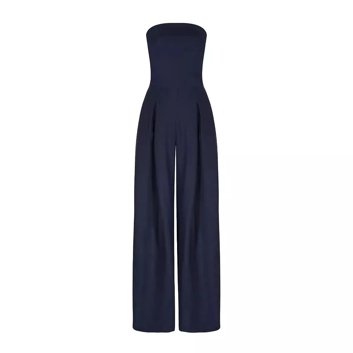 Jumpsuit Damen | Trägerlos mit weiter Beinführung