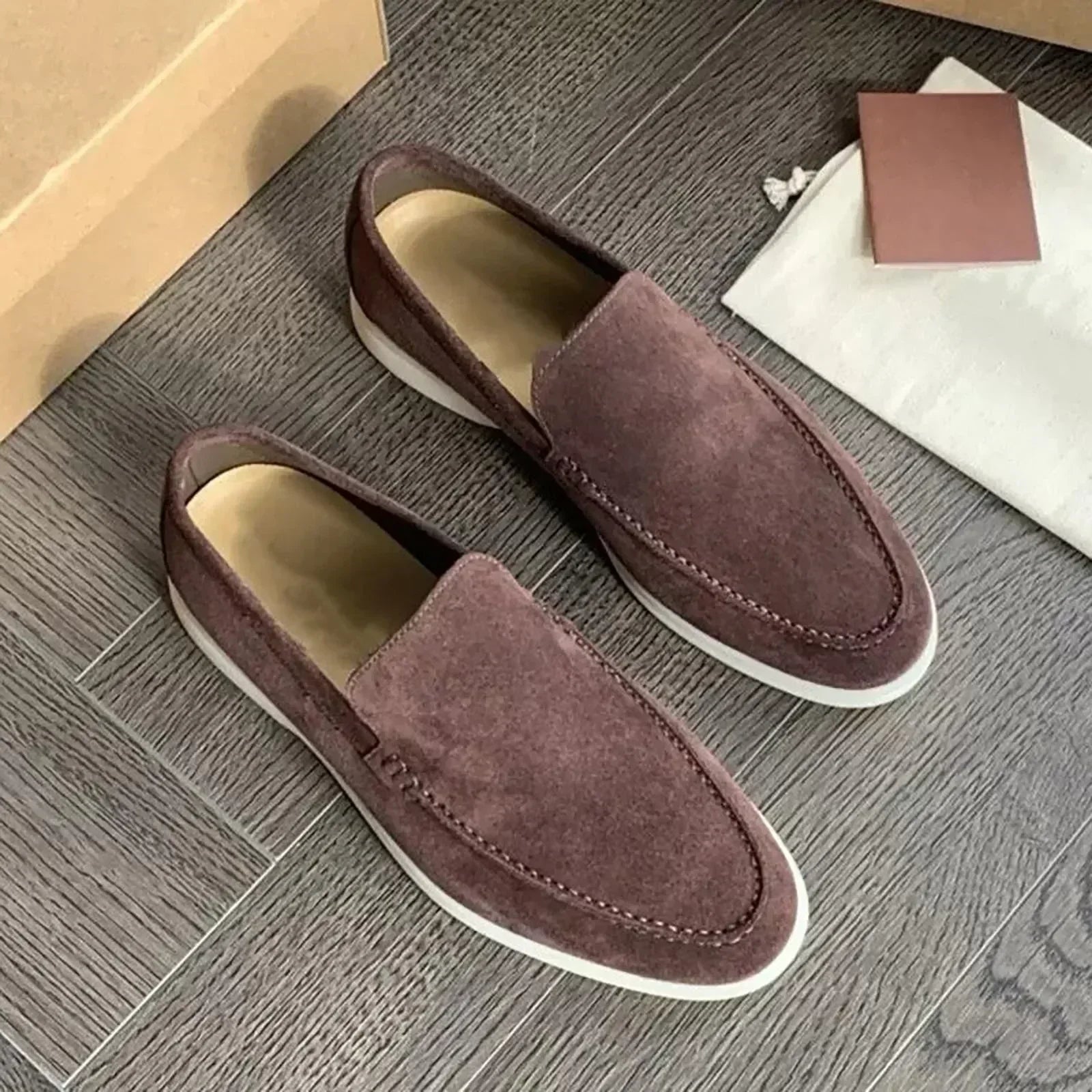 Herren Schuhe | Slip-On Halbschuhe mit klarer Profilsohle