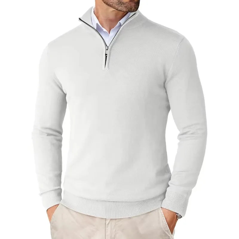 Herren Pullover | halbe Reißverschlussöffnung mit gerader Form