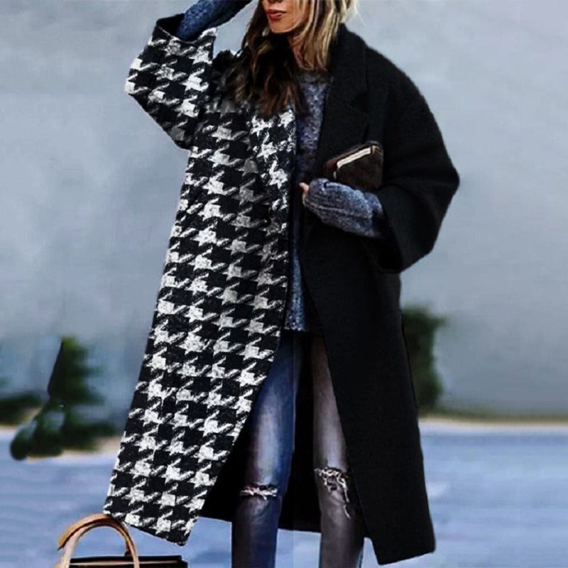 Damen langer Mantel | Trenchcoat mit klassischem Schnitt