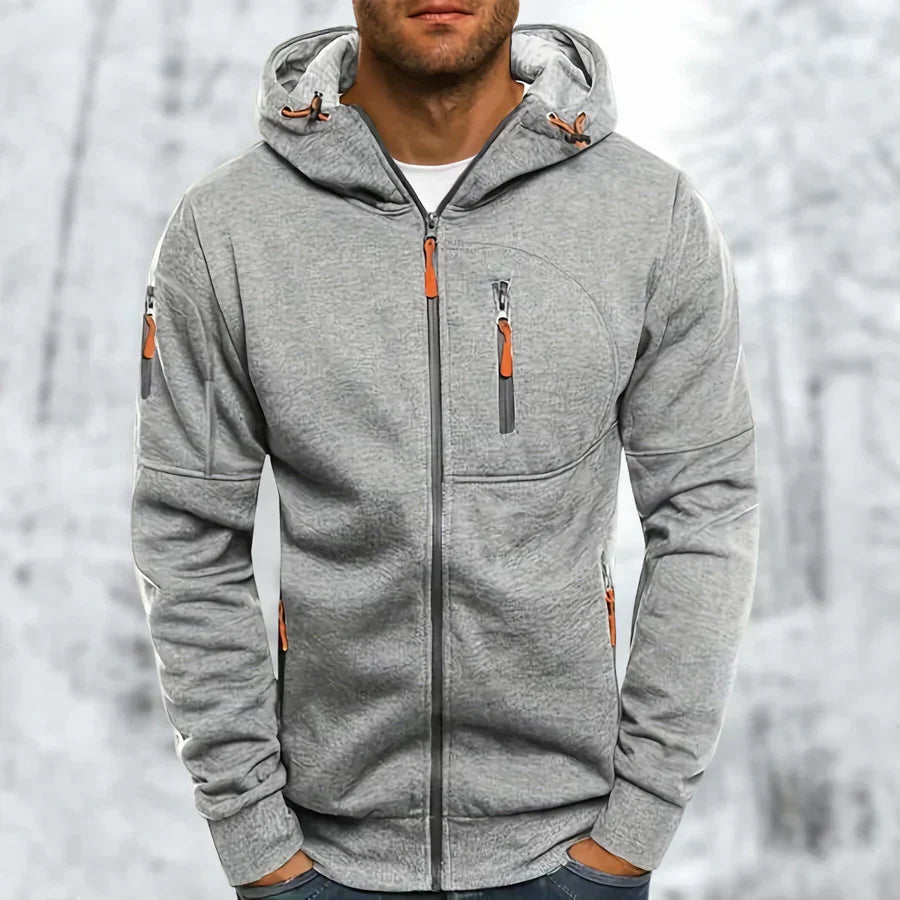 Herren Hoodie | Kapuze mit Reißverschluss und Brusttasche