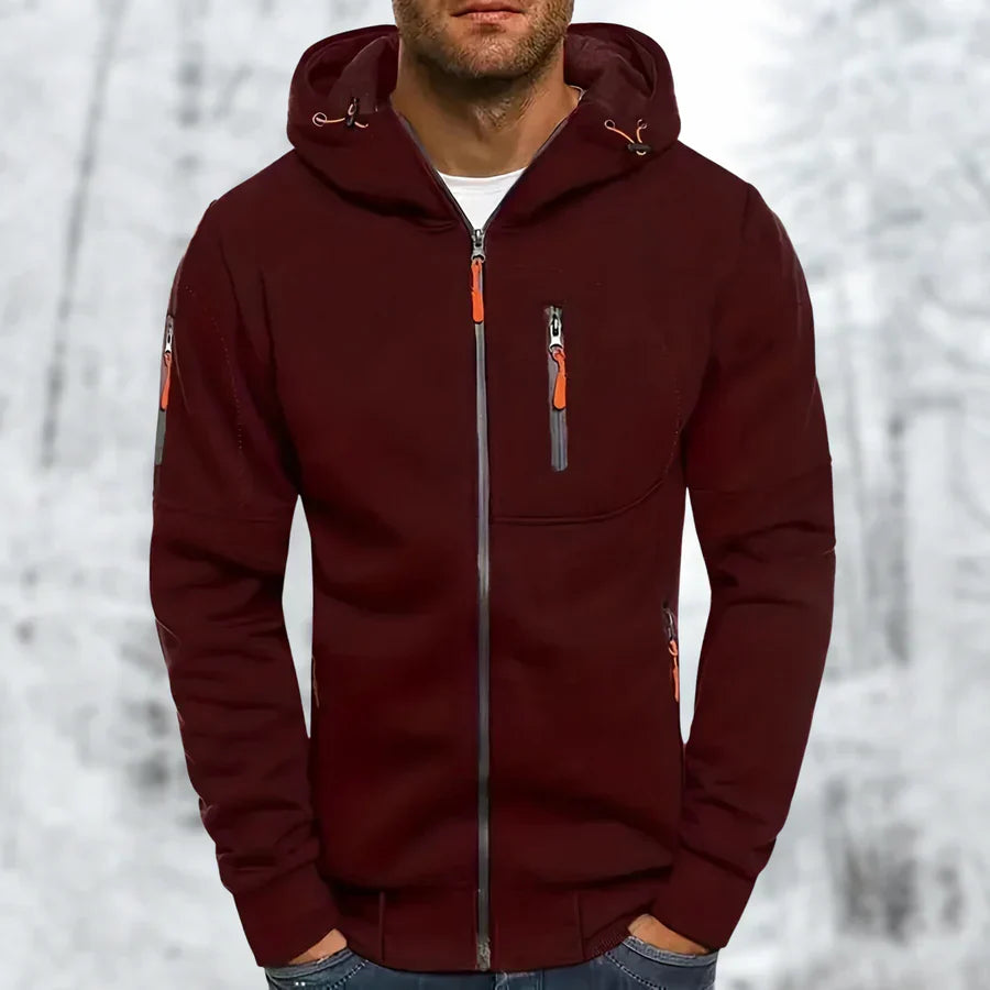 Jacke Herren | Kapuze mit Reißverschlusstaschen