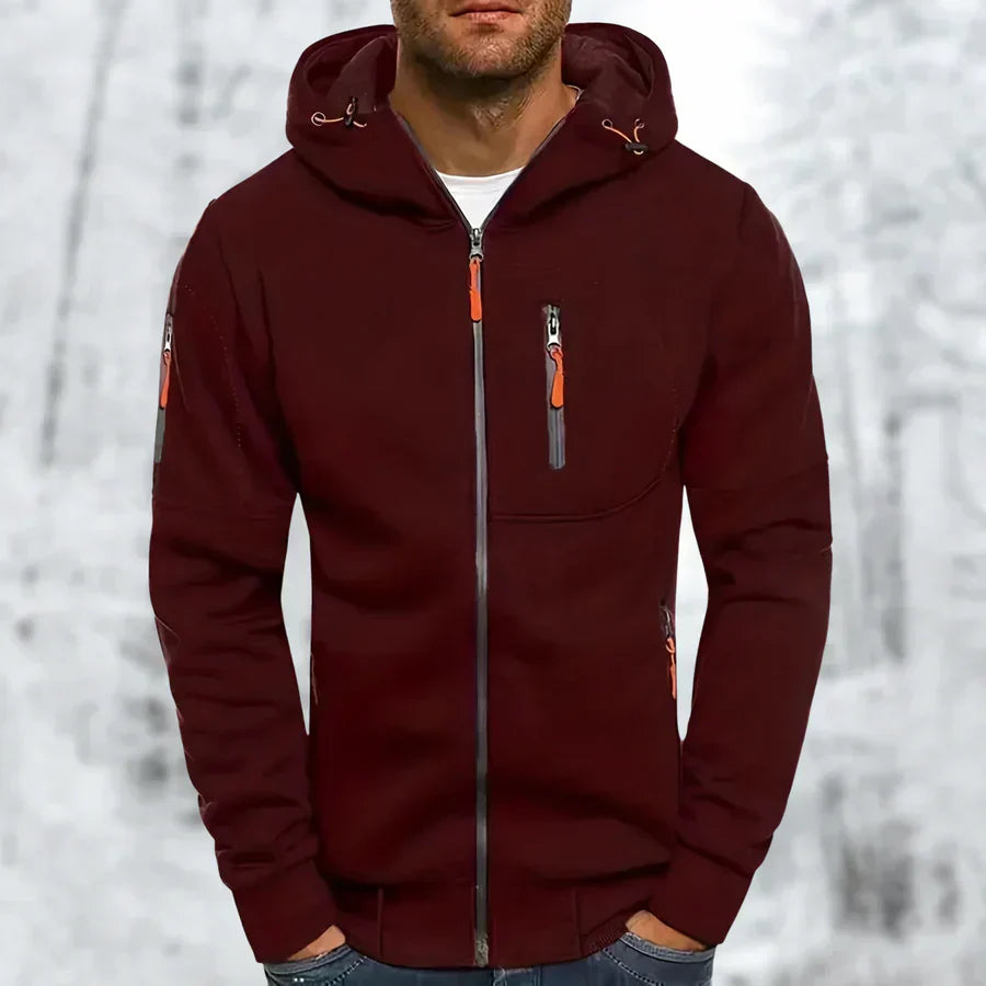 Herren Hoodie | Kapuze mit Reißverschluss und Brusttasche