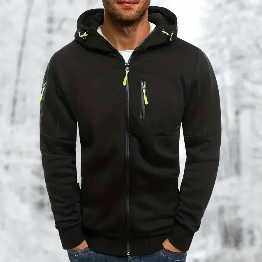 Herren Hoodie | Kapuze mit Reißverschluss und Brusttasche