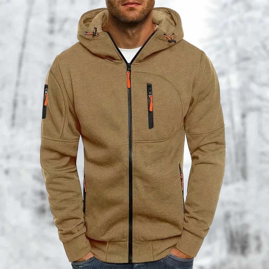 Jacke Herren | Kapuze mit Reißverschlusstaschen